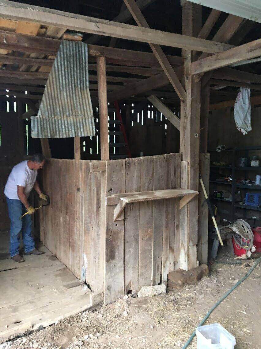 The barn during renovation